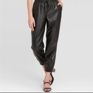 Pleather pants. Extremely comfy and fashionable